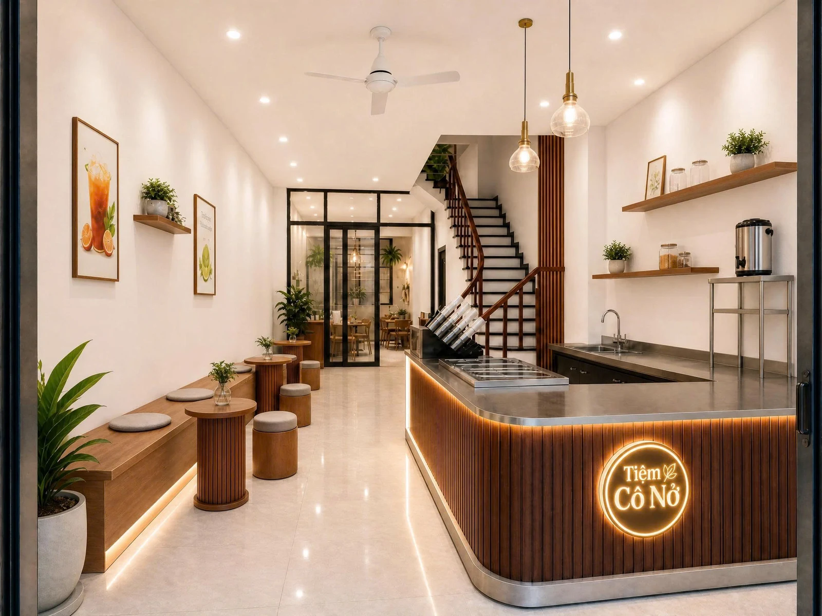 Phối cảnh 3D không gian Tiệm Cô Nở